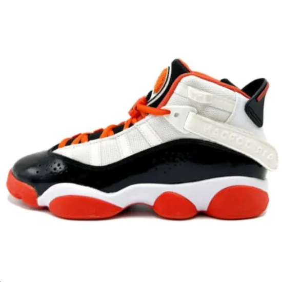Jordan 6 Rings White Black Team Orange GS