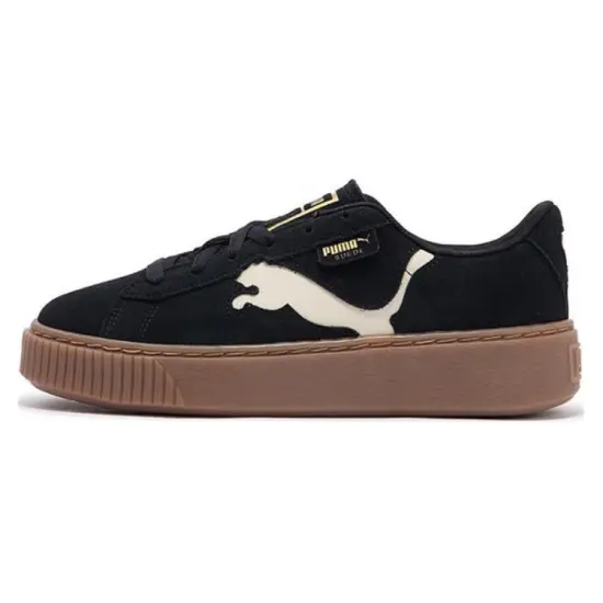 PUMA Suede Platform Cutout 'Black White Brown' Women's