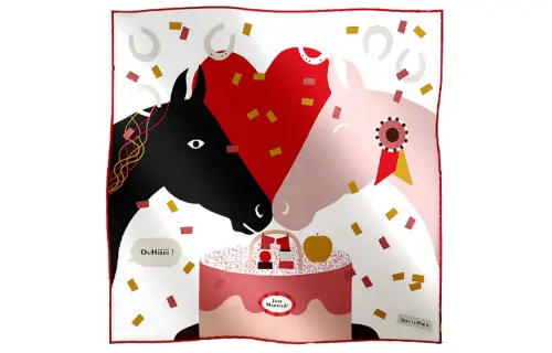 HERMES Silk Scarves Unisex White
