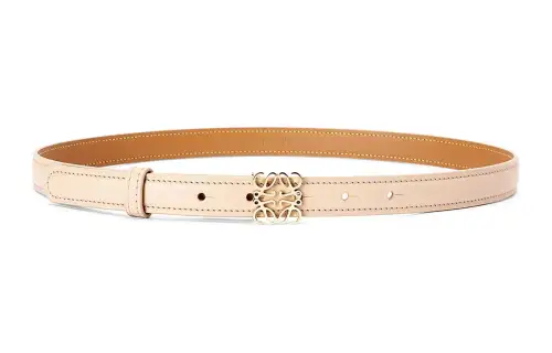 LOEWE Logo Emblem Smooth Buckle Women's Brown Width 2CM