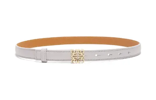 LOEWE Cow Leather Belts Women's Beige Width 2cm