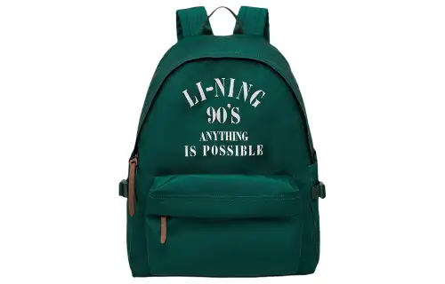Li Ning Polyester Sports Backpack Unisex Pine Jasper Green