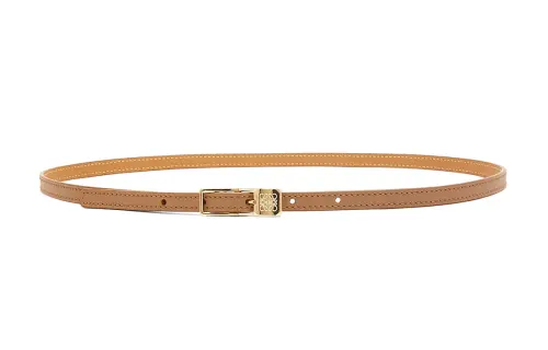 LOEWE Cow Leather Belts Women's Oak Brown Width 1cm