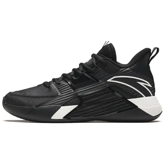 Anta Speedy 3 Durable Breathable Mid Top Basketball Shoes Men's Black
