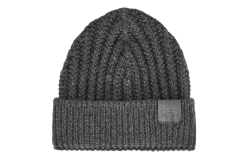 LOEWE Wool Beanies Women's Dark Gray