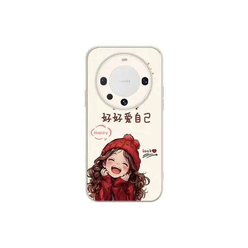 Beautiful ten cents MSMF TPU material Lucky girl autumn and winter niche high-end women's mobile phone case Huawei/HUAWEI suitable for MATE60/MATE40PRO/P60/P50PRO/NOVA10/Honor 100 small fresh