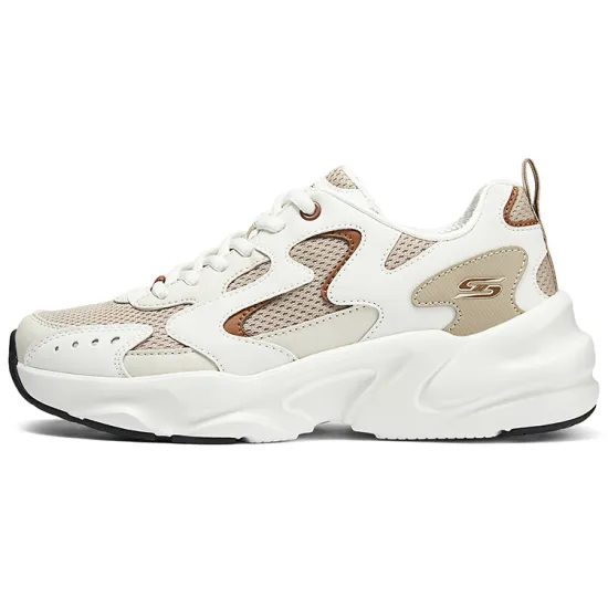 Skechers BOBS BAMINA 2 Cushioned Wear-Resistant Breathable Low-Top Chunky Sneakers Women's Taupe