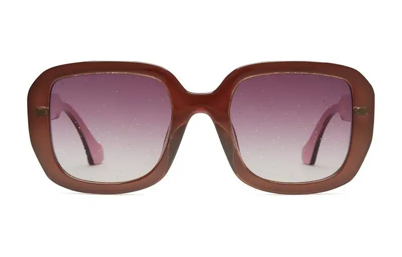 GUCCI Square Sunglasses Women's Brown