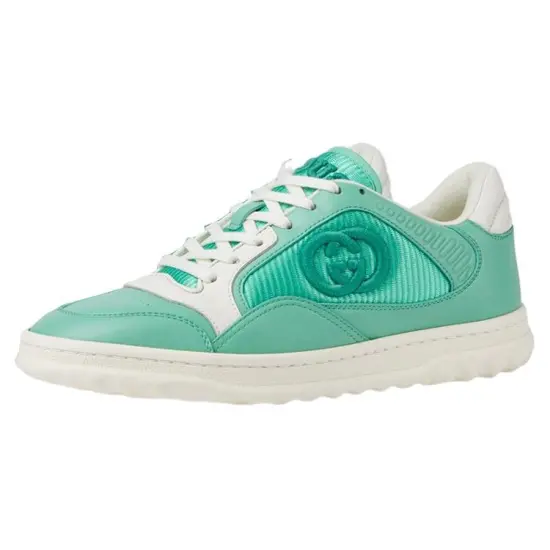 GUCCI Women's MAC80 Leather Sneaker Turquoise