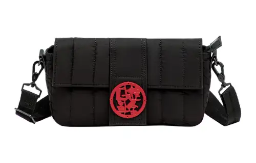 Li Ning Rijin Doujin Collection Polyester Portable Crossbody Bag, Shoulder Bag Regular Unisex Black