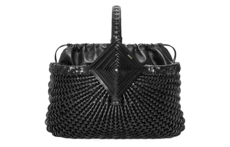 LOEWE Cow Leather Handbag Women's Black