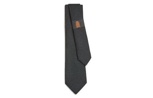 HERMES Mosaique Du Faubourg Ties Men's Charcoal Gray