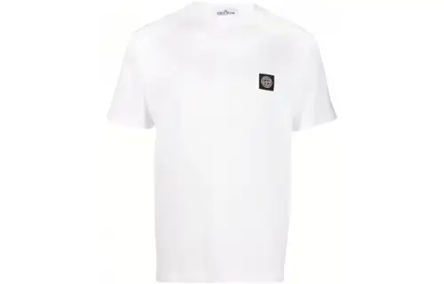 STONE ISLAND Logo Patch Crewneck T Shirt