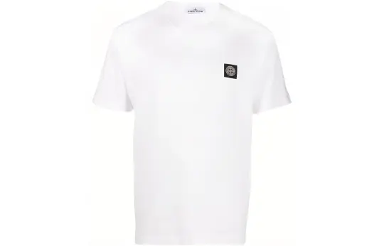 STONE ISLAND Logo Patch Crewneck T Shirt