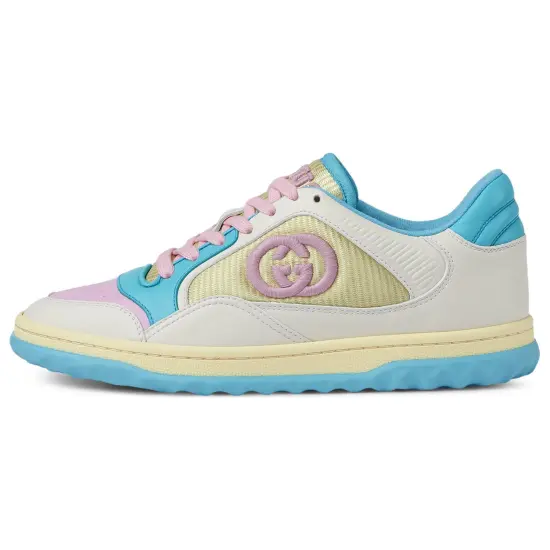 GUCCI Women's MAC80 Sneaker Pastel Pink And Light Blue Leather