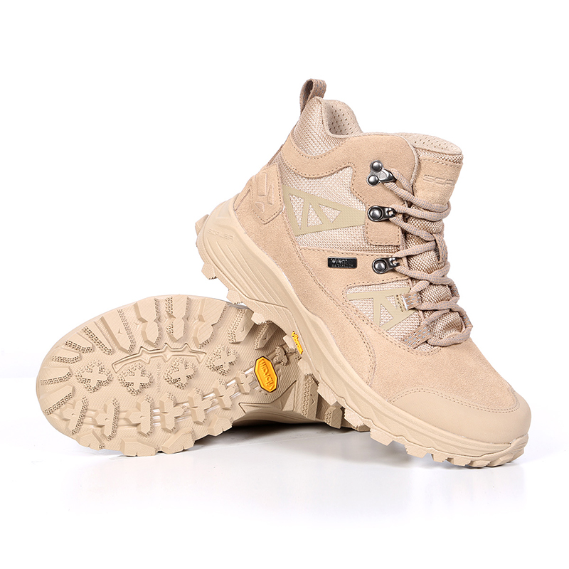SCALER EVENT Black Tech Water-Resistant Trekking Shoes Tech Slip-Resistant Outsole High-Top Hiking Shoes Men’s