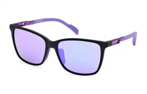 Adidas Plastic Rectangular Sunglasses Unisex Purple