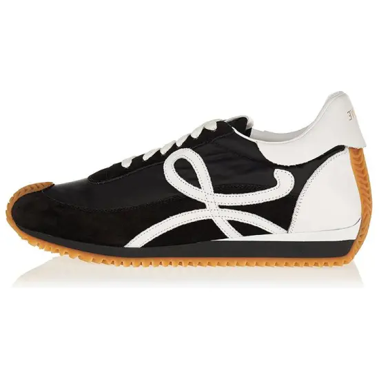 LOEWE Flow Runner Casual Shoes Men Low-Top Black White