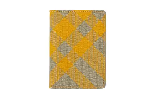 Burberry Polyester With Wool Card Holder Men's Orion Beige