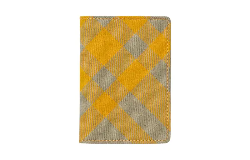 Burberry Polyester With Wool Card Holder Men's Orion Beige
