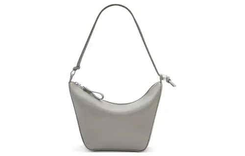 LOEWE Suna Fujita Collaboration Hammock Hobo Calfskin Handbag, Shoulder Bag Women's Pearl Gray