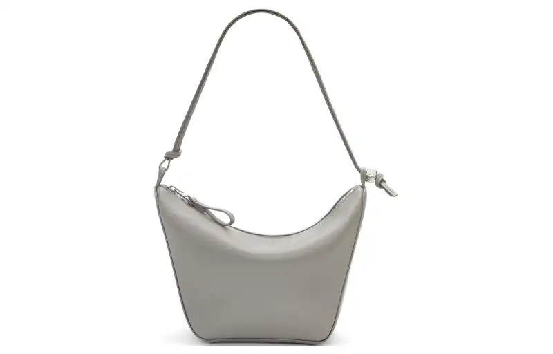 LOEWE Suna Fujita Collaboration Hammock Hobo Calfskin Handbag, Shoulder Bag Women's Pearl Gray