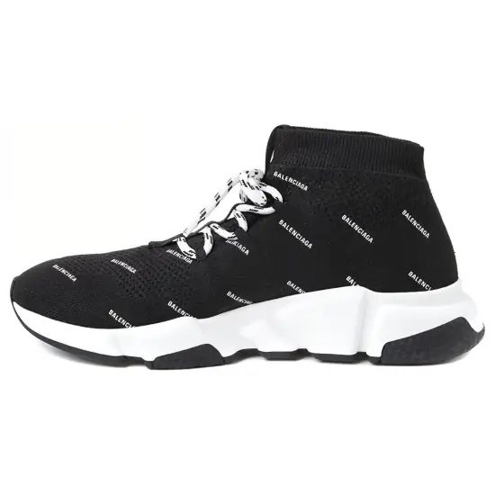 Balenciaga Speed Lace Up All Over Print Black