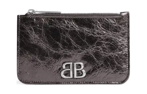 Balenciaga Monaco Logo Plaque Wallet