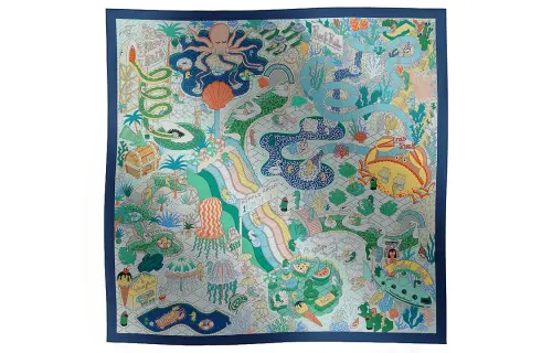 HERMES Scarves Women's Marine Blue