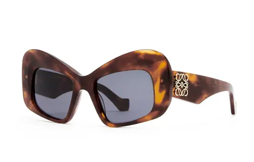 LOEWE Acetate Irregular Shape Sunglass 2 Unisex Brown
