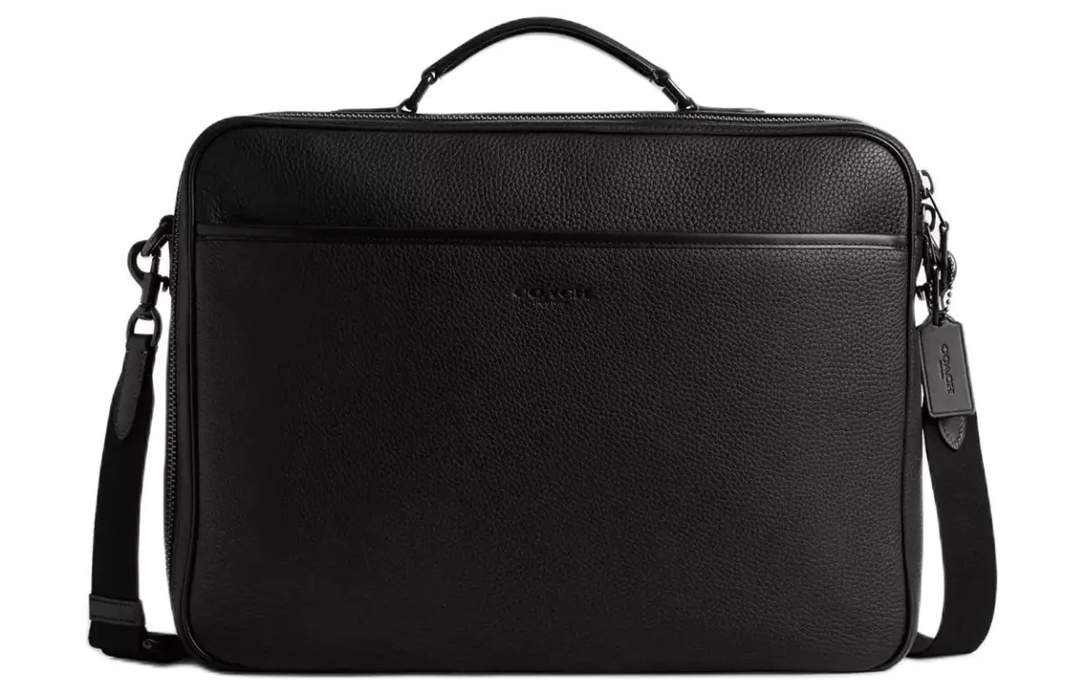 COACH Gotham Pebble Leather And Refined Calfskin Backpack, Shoulder Bag, Crossbody Bag, Handbag, Briefcase Large Men's