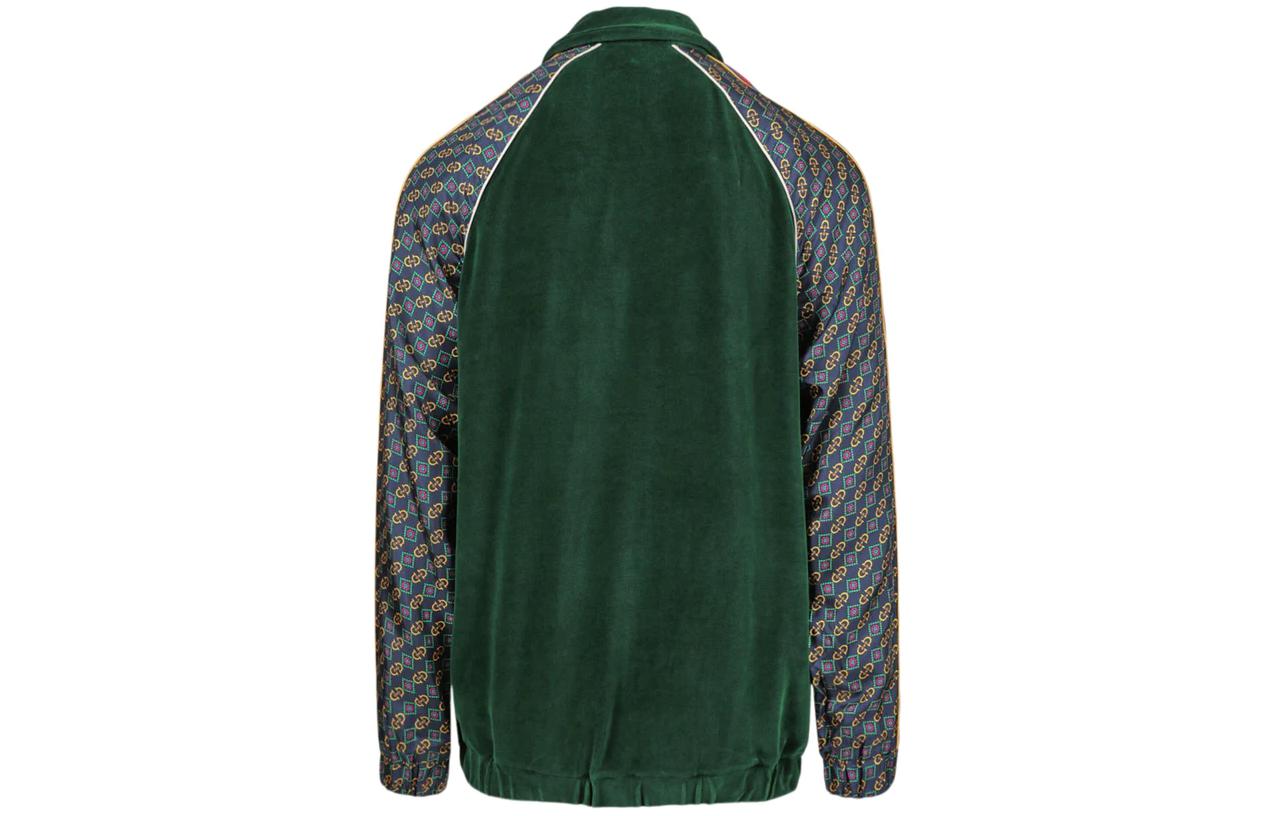 Мужская куртка Gucci Print (зеленая) — фото 2