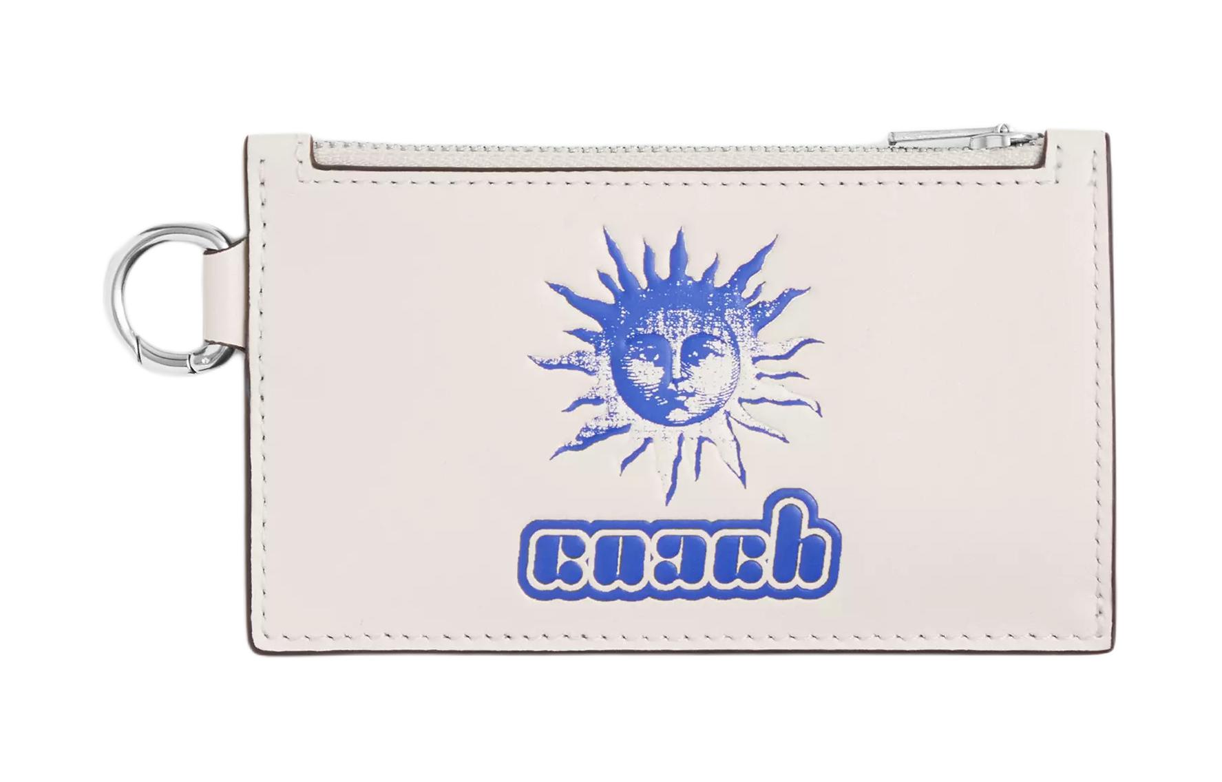 COACH LIL NAS Collaboration Calfskin Wallet, Card Holder Men's White