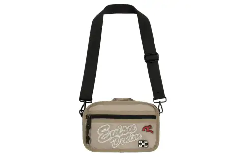 EVISU Fabric Shoulder Bag, Crossbody Bag Regular Unisex Khaki