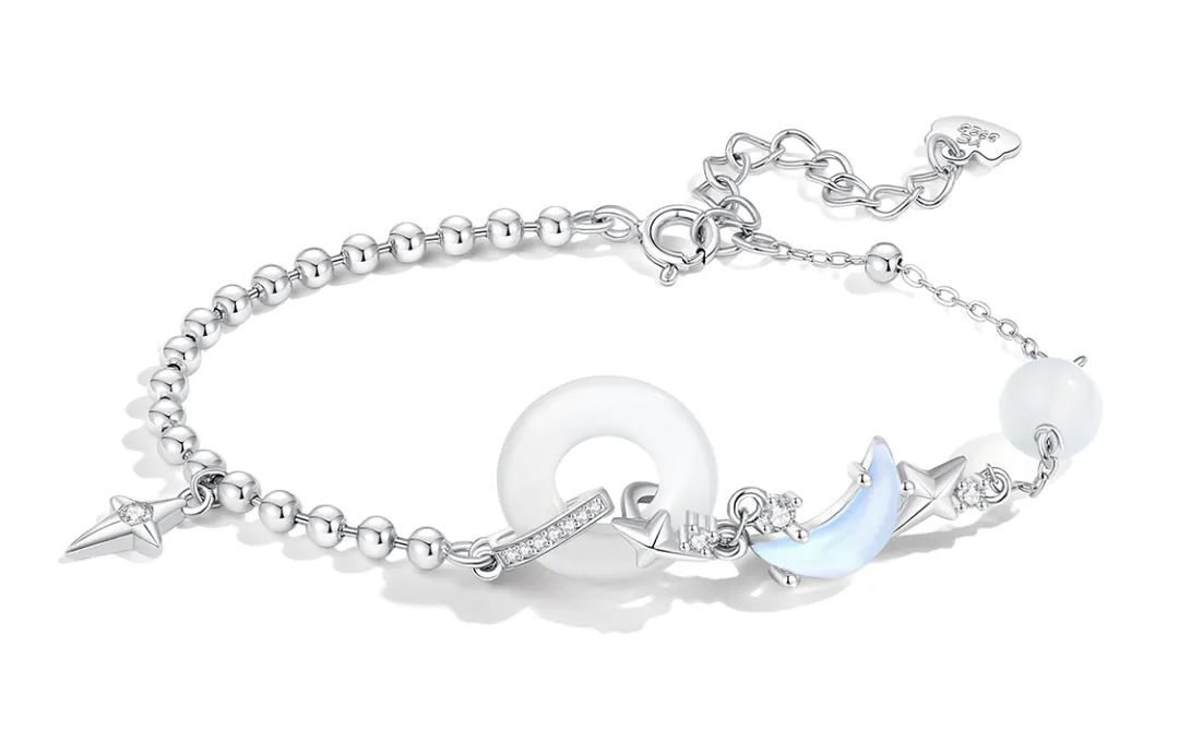 YINCHIE Chalcedony S925 Silver Bracelet Women's