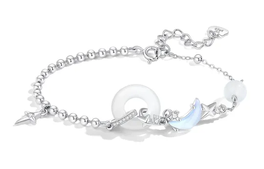 YINCHIE Chalcedony S925 Silver Bracelet Women's