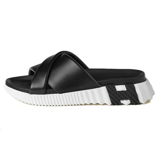 HERMES Slide Slippers Women's Black