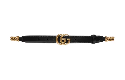 GUCCI Gg Plaque Marmont Chain Detailed Belt