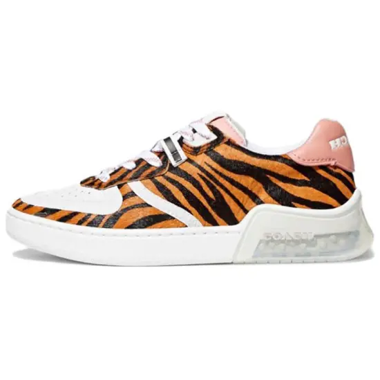 COACH City Sole Low Top Stylish Skateboarding Shoes Women's Brown Black White