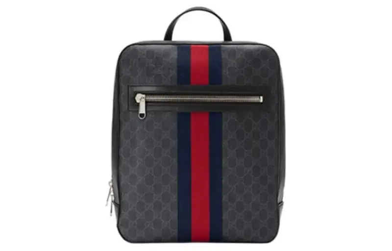 GUCCI GG Supreme Canvas Backpack Men's Blue & Red