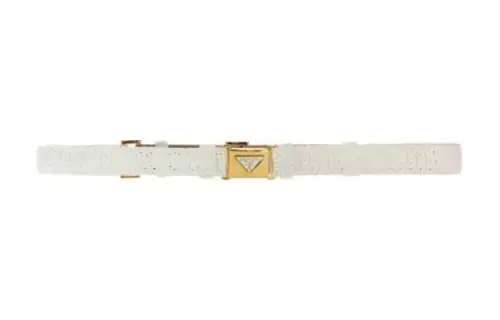PRADA Raffia Buckle Belt