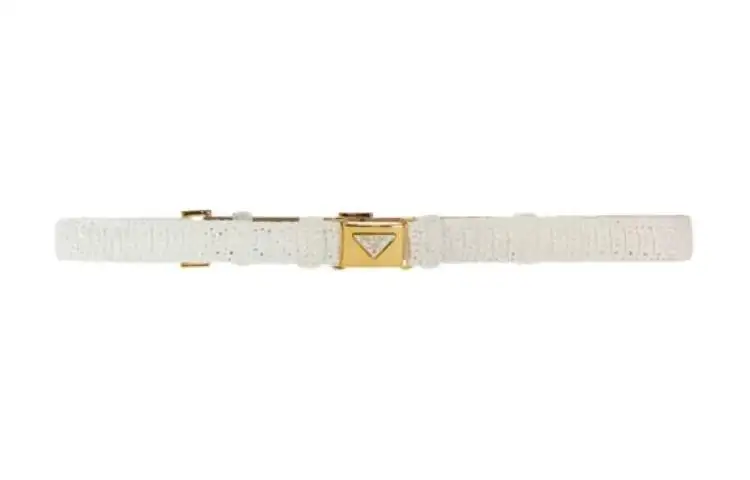 PRADA Raffia Buckle Belt