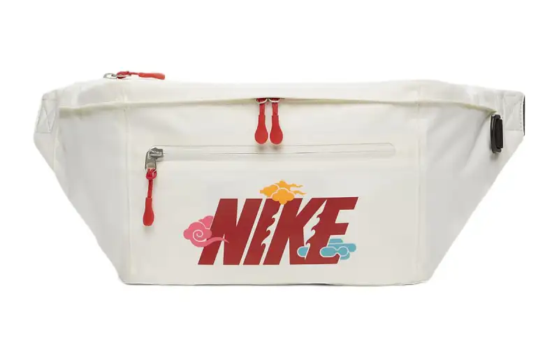Nike Elemental Fabric Fanny Pack Unisex Sail White & Black & University Red