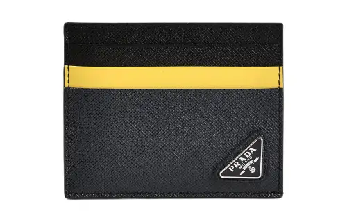 PRADA Saffiano Leather Card Holder Men's