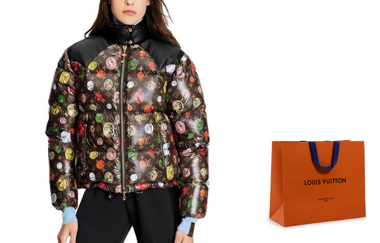 Женские куртка Louis Vuitton Down Jacket (коричневая) — фото 2