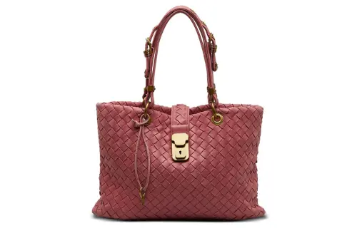 Bottega Veneta Calfskin One Shoulder Handbag Women's Pink Salmon