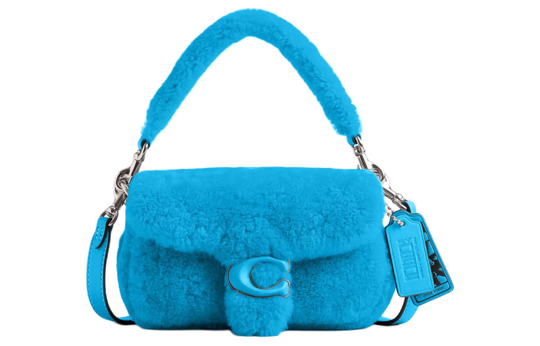 COACH LIL NAS Collaboration Tabby Shearling God Of Wine Bag, Handbag, Shoulder Bag Small Women's Montro Blue