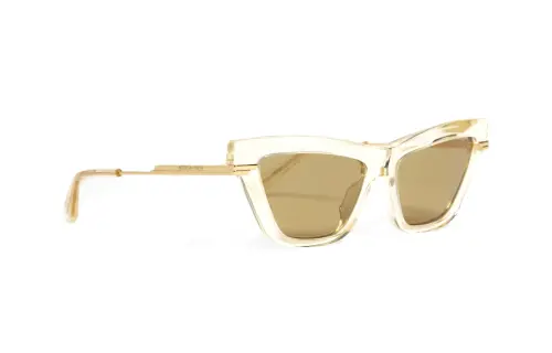 Bottega Veneta Acetate Metal Cat Eye Sunglasses Men's Transparent