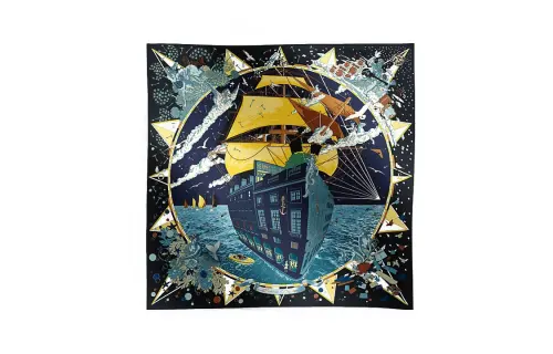 HERMES Flagship Scarves Women's Multicolor