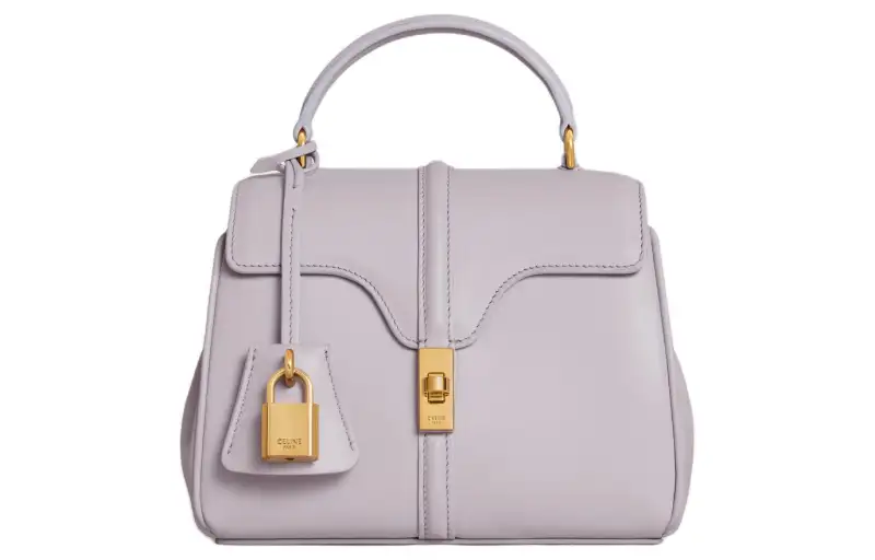 CELINE 16 Cow Leather Shoulder Bag, Crossbody Bag, Handbag Mini Women's Light Lilac